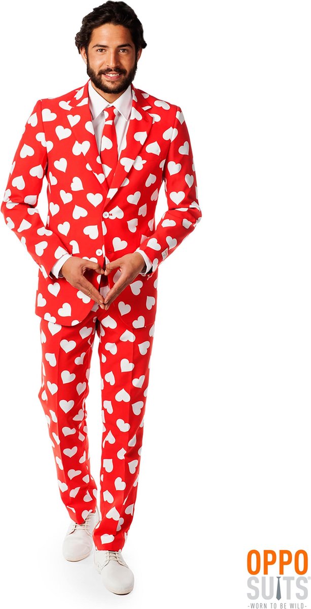 Cupido & Valentijn Kostuum | Mr. Lover Lover Valentijn Opposuit Kostuum Man | Maat 44 | Carnaval kostuum | Verkleedkleding